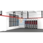 Ceiling mounted heavy bag rail