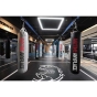 Ceiling mounted heavy bag rail