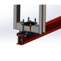Ceiling mounted heavy bag rail
